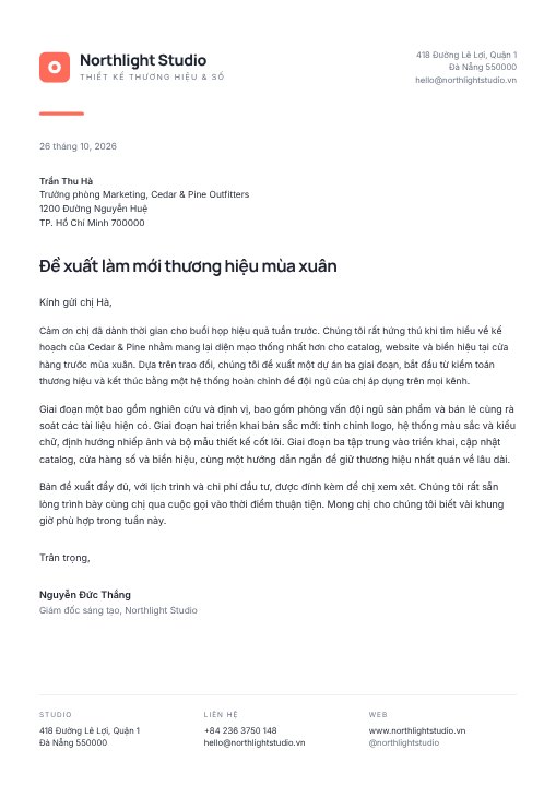 Agency letterhead