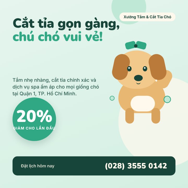 Pet grooming promo