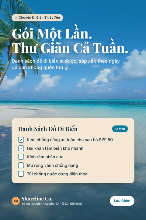 Travel checklist pin