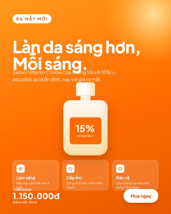 Skincare serum launch
