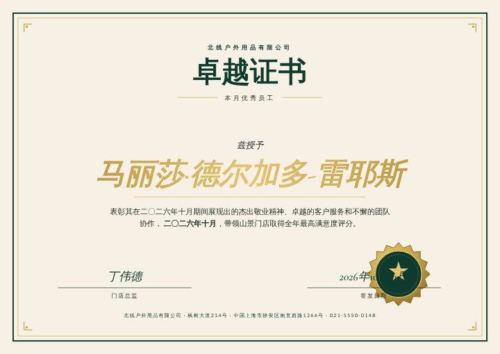Employee award