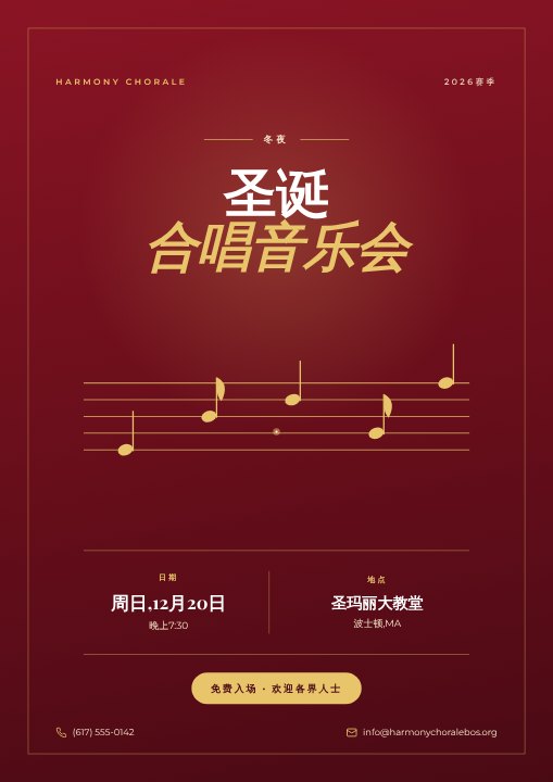 Choir concert poster