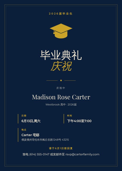 Graduation party invitation